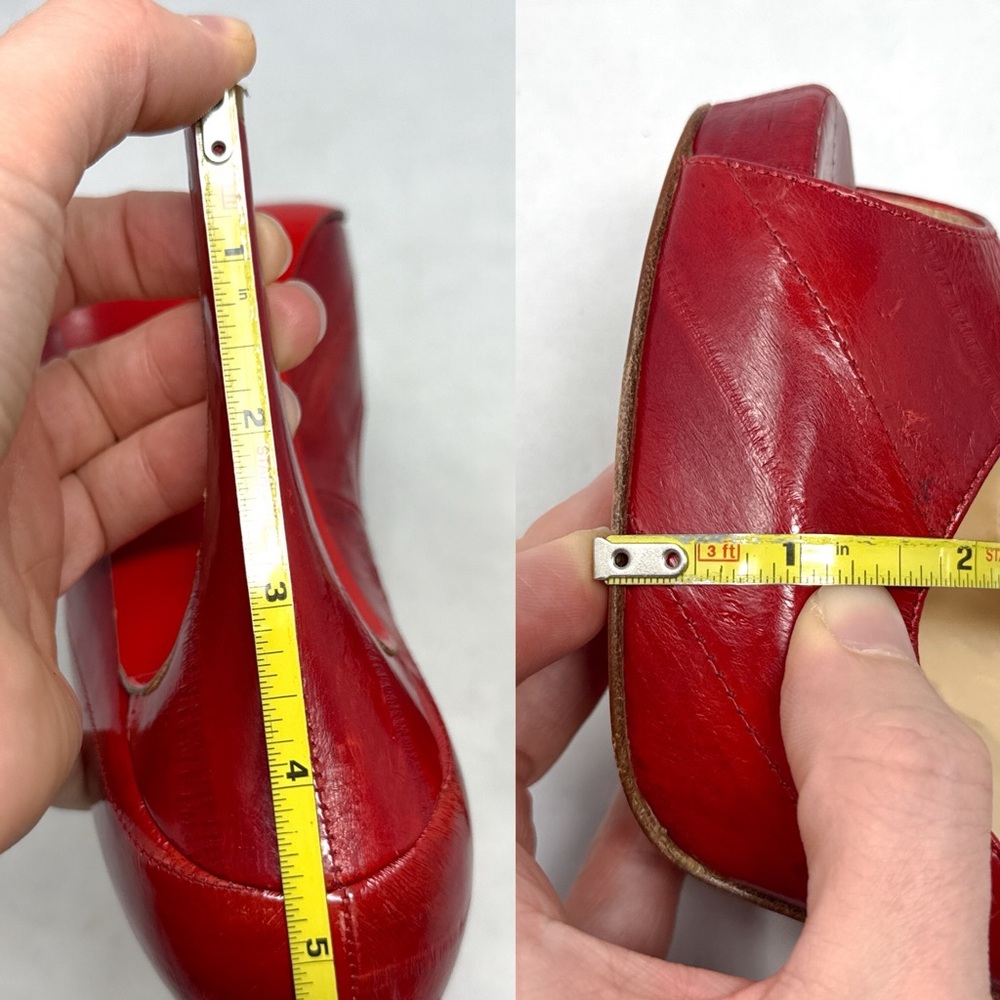 Christian Louboutin Very Prive 120 Eel Skin Leather Platform Stiletto Heel Pumps - Picture 16 of 16